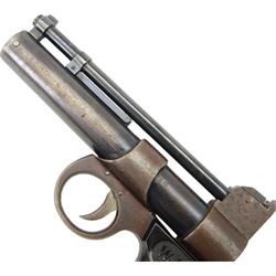 Webley Junior .177 air pistol, batch 385, the air chamber marked 'The Webley 