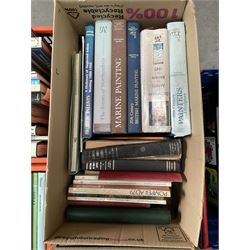 Extremely large collection of reference books on painting and decorative art, to include artist’s monographs, exhibition catalogues, Graves Royal Academy Exhibitors, Paintings in Public Ownership, artist dictionaries, etc (13 boxes) 
Notes: COLLECTION FROM DUGGLEBY STORAGE, GREAT HILL, EASTFIELD, SCARBOROUGH, YO11 3TX