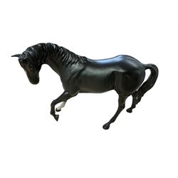 Beswick Black Beauty horse figure, together with two bisque nodding head figures and one other  
