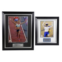 Two limited edition signed London 2012 Olympic colour photographs, the first depicting Jes...