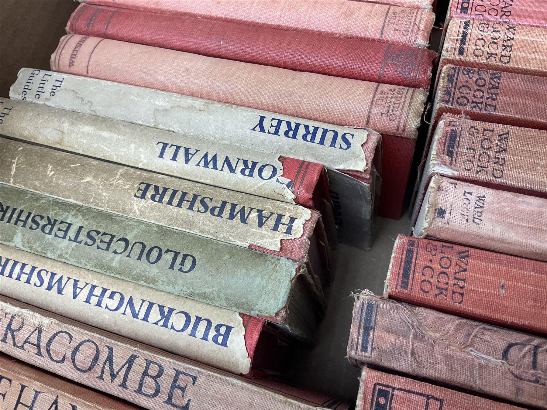 Large collection of Ward Lock & Co's illustrated guidebooks, late victorian to mid 20th century together with a number of 'the little guides' etc, two boxes