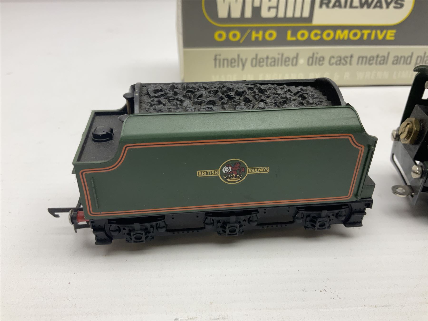 Wrenn '00' gauge - Rebuilt Bulleid Pacific 4-6-2 locomotive 'Eddystone' No.34028 in BR Green with centralised nameplate; boxed with instructions.