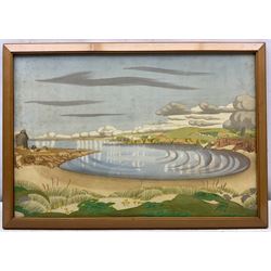 Circle of John Northcote Nash (British 1893-1977): Coastal Inlet, watercolour unsigned 36cm x 53cm