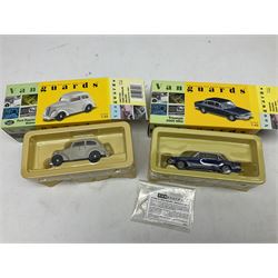 Twenty-five Lledo Vanguards 1:43 scale Limited Edition die-cast models including Ford Popular Saloon, Hillman Minx IIIA, Morris 1800's and others, all boxed (25)
