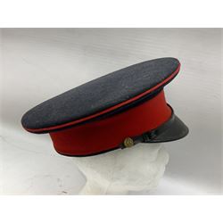 Royal Military College Sandhurst parade uniform with peaked cap and two-piece mess dress, all bearing historic manuscript labels for J.E.A. Baldwin, possibly Air Marshal Sir John Eustace Arthur Baldwin (1892-1975) who served in the British Army 1910-18 & 1944-58 and in the RAF 1918-44.