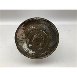 Copper and brass ship’s lamp marked ‘Anchor’, H25cm, Feuer hand storm lantern, Bialaddin Model 315 paraffin lamp and an Anchor lamp (4)