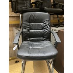 Set of five leather imitation office chairs. - THIS LOT IS TO BE COLLECTED BY APPOINTMENT FROM DUGGLEBY STORAGE, GREAT HILL, EASTFIELD, SCARBOROUGH, YO11 3TX