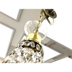 Empire style glass chandelier, H45cm 