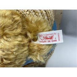 Two modern Steiff limited edition teddy bears - Prince William's 21st Birthday Bear with growler mechanism No.58/1500 H35cm; and Cherished Teddies Collection Daisy No.4269/5000 H33cm; both boxed with certificates (2)