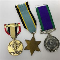 Twelve copy medals including for Operational Service, Gulf Medal, South Atlantic Medal, Iraq Medal, General Service Medal, Air Crew Europe Star, RMS Carpathia etc; all with ribbons (12)