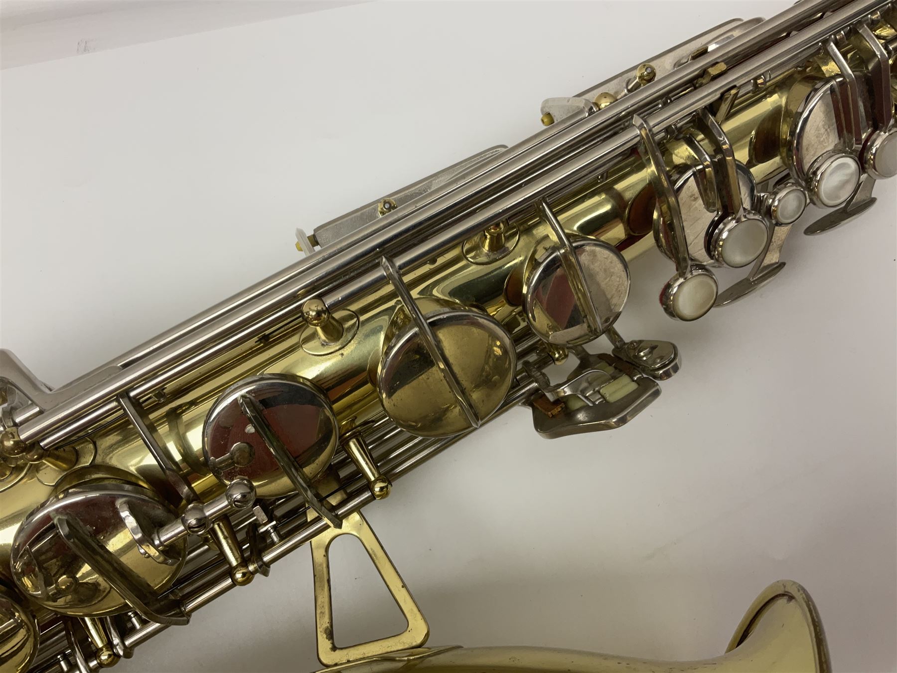 Czechoslovakian Corton tenor saxophone, probably 1970s/80s, serial no.132621; in fitted carrying case with crook and two mouthpieces