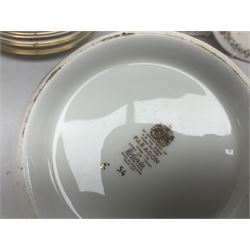 Royal Albert Paragon tea and dinner service for twelve decorated in the Belinda pattern, comprising fourteen saucers, twelve teacups, thirteen side plates, teapot, sauce boat and stand, salt and pepper shakers, two jugs, sucrier, twelve dinner plates, twelve smaller plates, two lidded tureens, twelve bowls, twelve smaller bowls, cake plate, oval plate and oval dish (100)