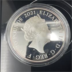 The Royal Mint United Kingdom 2021 'The 95th Birthday of Her Majesty The Queen' five ounce silver proof coin, cased with certificate