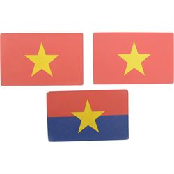 Vietnam War. North, three Vietnamese propaganda money cards, for Recon Teams Illinois, Anaconda and New York, $10,000 Cash Reward, H8cm, L12cm