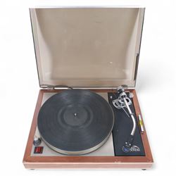 Linn Sondek LP12 transcription turntable, together with a pair of Wharfedale Linton 2 hi-fi speakers