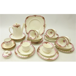  Paragon Art Deco part tea and coffee ware in the 'Chevron' pattern   
