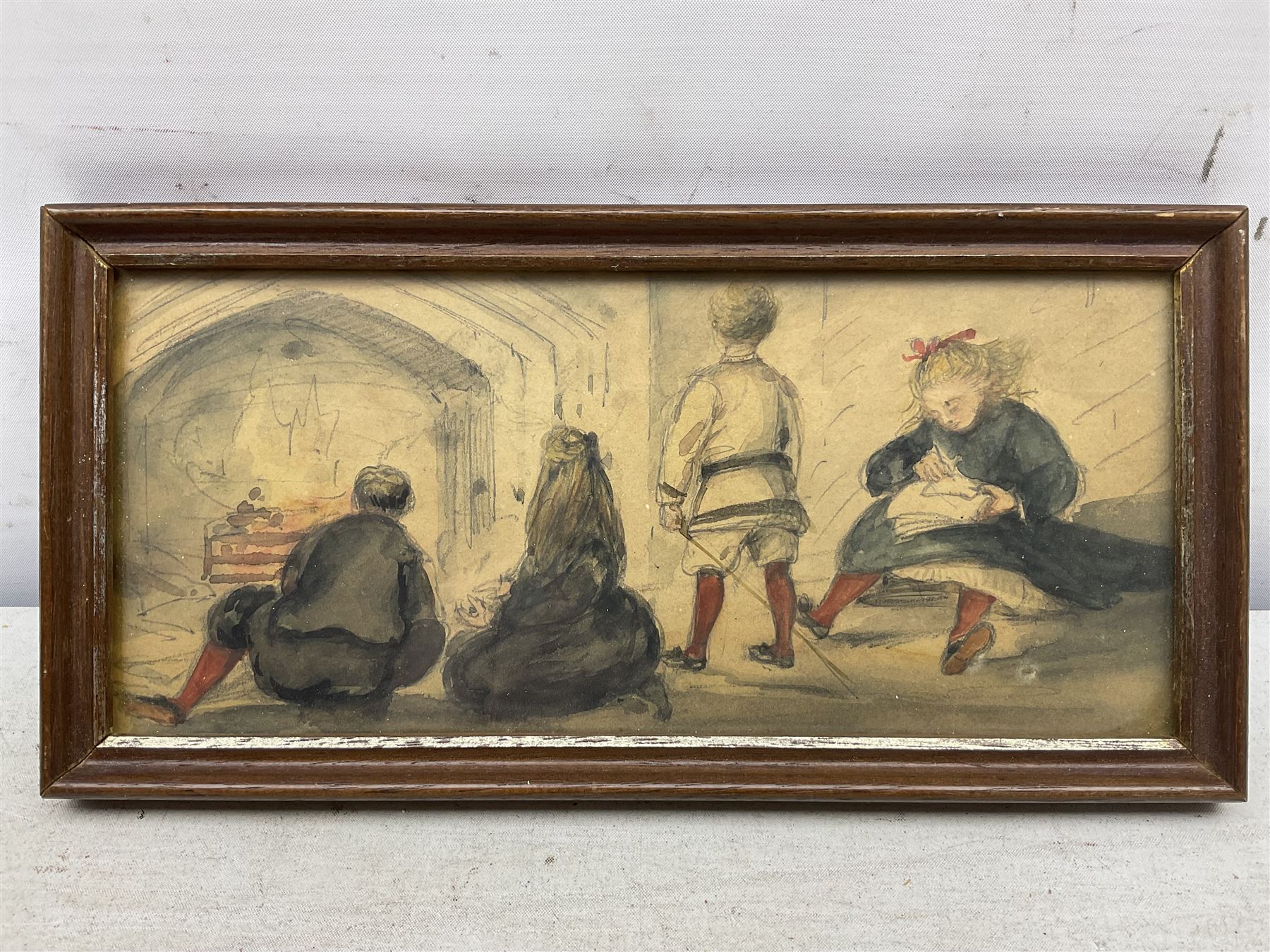 Attrib. Sarah Adelaide Hudson (neé Brereton) (British 19th Century): Scenes from Victorian Yorkshire, collection of watercolours and artists notebooks dating from c1870, including scenes from Longcroft Hall near Beverley - The Family Home (boxed) (approx. 24) 
Notes: Sarah was the sister of artist Caroline Brereton (British 1827-1882).