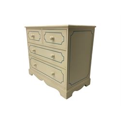 Laura Ashley - painted chest, fitted with two short and two long drawers