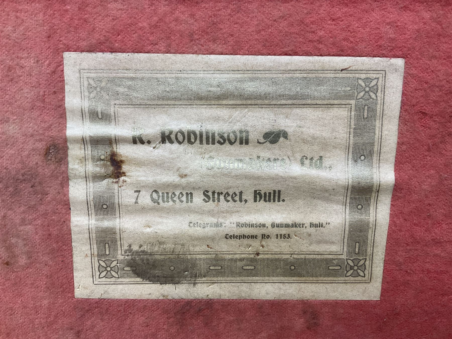 SHOTGUN CERTIFICATE REQUIRED - Late 19th century R. Robinson of Hull 12-bore side-by-side double barrel hammer shotgun; with 76cm(30