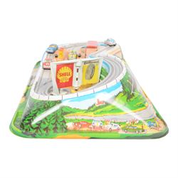 Technofix Rallye no. 328 autobahn set, with four racing cars, boxed