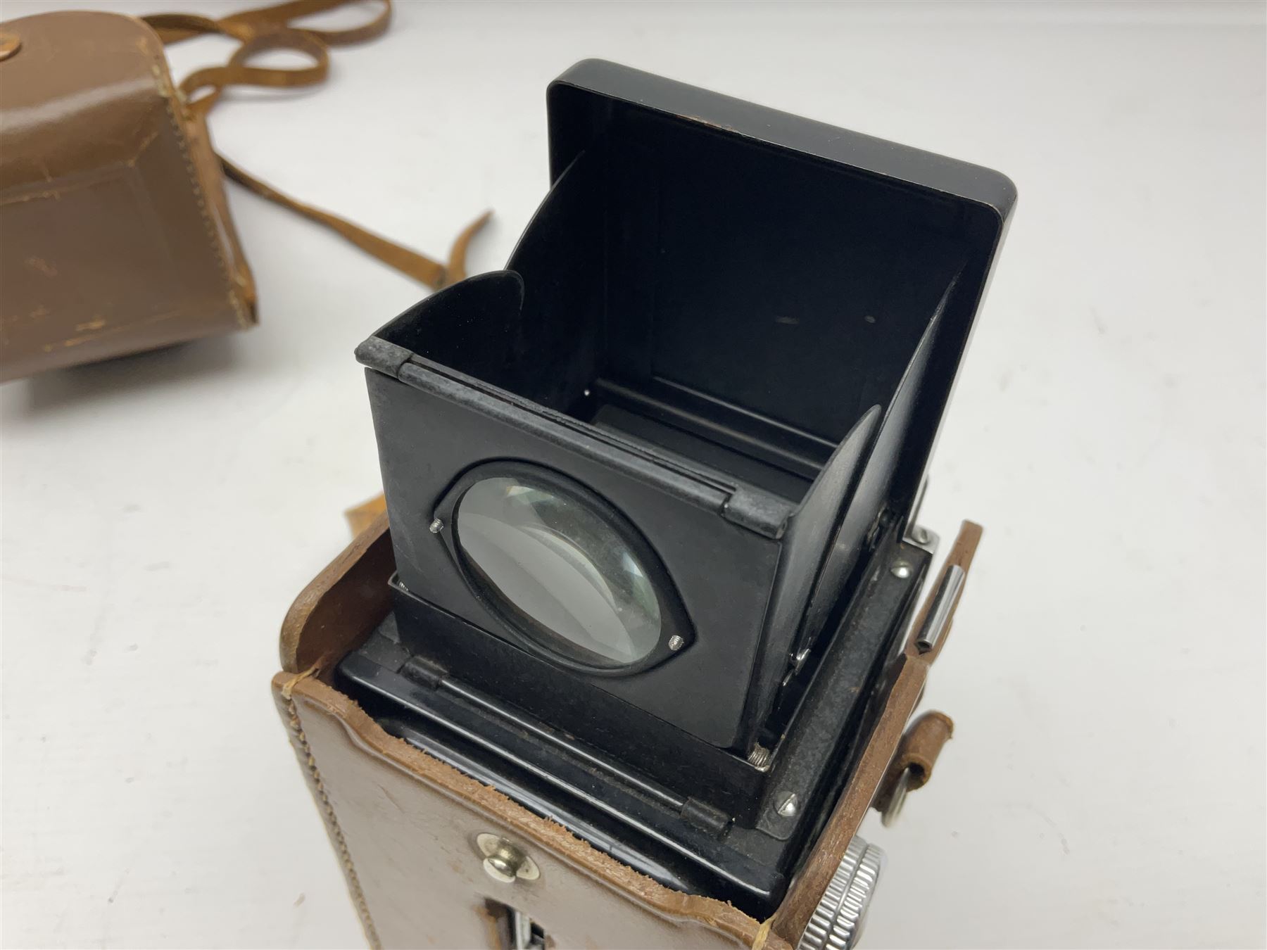 Zorki-4K camera body, serial no 74334713 with 'Jupiter-8 2/50' lens serial no 7454365, Zorki-4 camera body serial no 71012418 with 'Jupiter-8 2/50' lens serial no 0174594, and three other cameras 