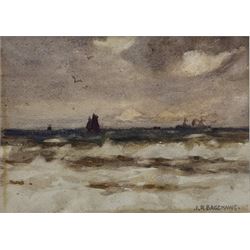 Joseph Richard Bagshawe (Staithes Group 1870-1909): 'North Wind', watercolour signed 15cm x 21cm
Provenance: private Whitby collection; with Walker Galleries, Harrogate