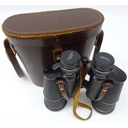  Pair of Asahi Pentax  7 x 50 field binoculars no. 40-5333 in cowhide case   