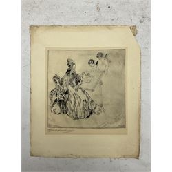 Alexander Brantingham Simpson (British fl.1904-1931): Collection of nine drypoint etchings, variously signed in pencil and in the plates, max 17cm x 28cm (9) (unframed)