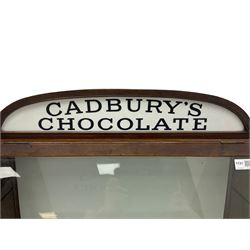 Cadbury's Chocolate - 20th century mahogany framed point-of-sale counter top display cabinet