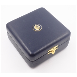  Victor Mayer for Faberge pair of diamond and enamel 18ct gold cuff-links limited edition 74/300 hallmarked boxed with certificate  