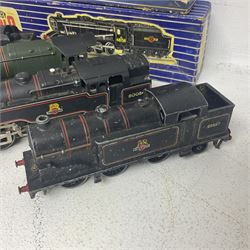Hornby Dublo - 3-rail Class 8F 2-8-0 freight locomotive no.48158 with tender, Duchess Class 4-6-2 ‘Duchess of Montrose’ locomotive no.46232, Class 4MT Standard Tank 2-6-4 locomotive no.80054, all in original boxes; and Class N2 0-6-2 Tank locomotive no.69567, without box (4) 
