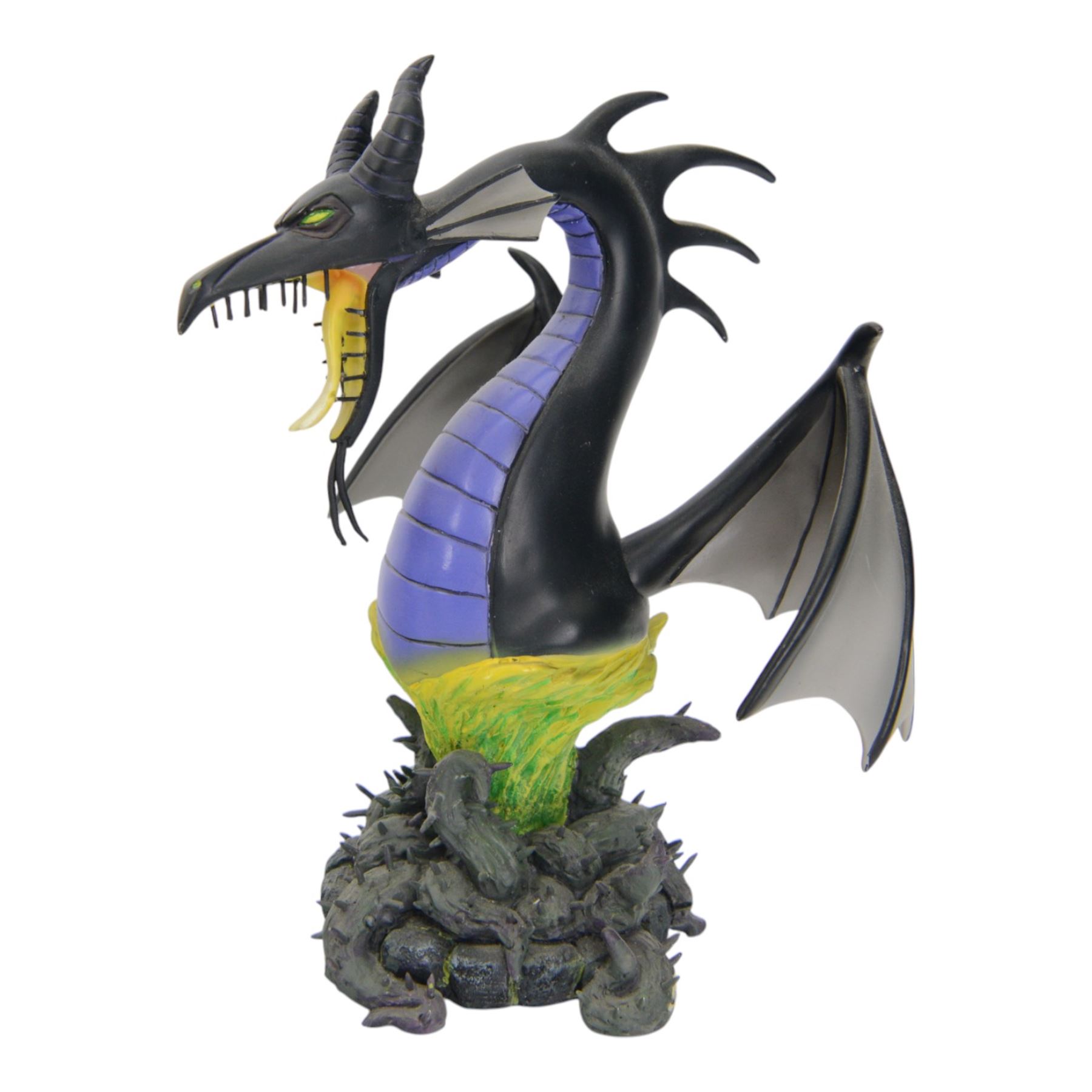 Grand Jester Studios Disney Showcase Collection figures, comprising Cruella De Vil, Ursula, Maleficent, Dragon, all boxed