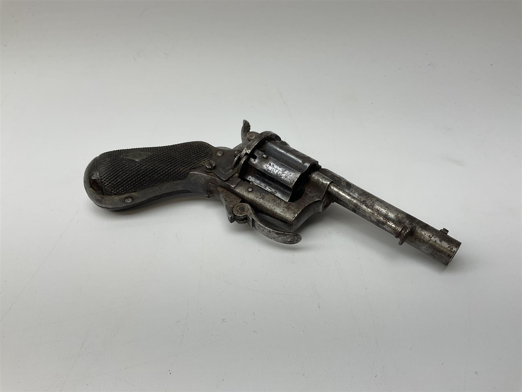 Mid19th century Belgian 7mm pinfire pocket revolver with sixshot