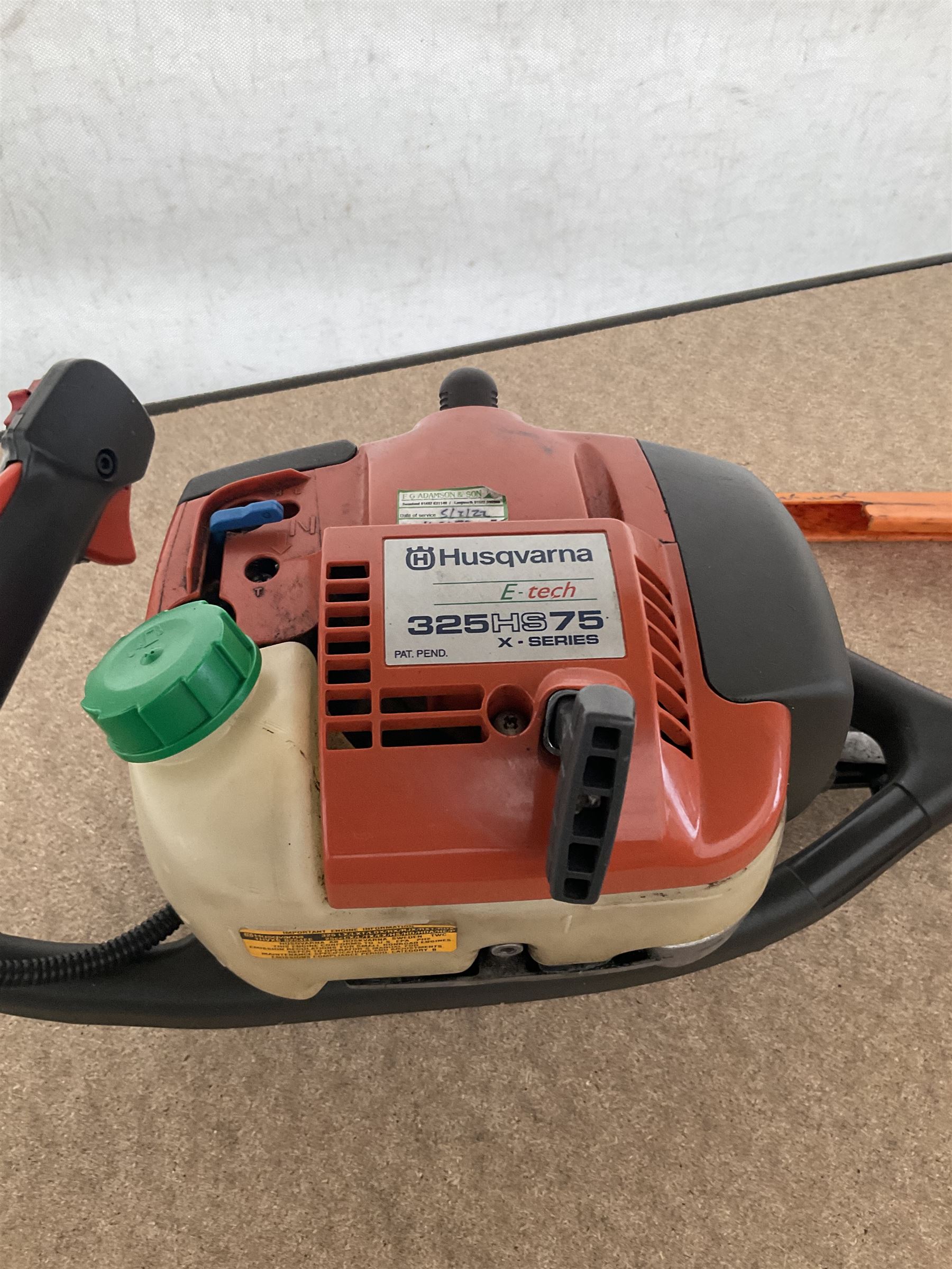Husqvarna 325HS75 petrol hedge trimmer - THIS LOT IS TO BE COLLECTED BY APPOINTMENT FROM DUGGLEBY STORAGE, GREAT HILL, EASTFIELD, SCARBOROUGH, YO11 3TX