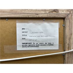 Richard M Firth (British 1971-): 'Westwood and Britannia Racing off the Royal Yacht Squadron - Cowes', oil on canvas laid on to board signed, titled on gallery label verso 29cm x 39cm 
Provenance: with James Starkey, Beverley, label verso