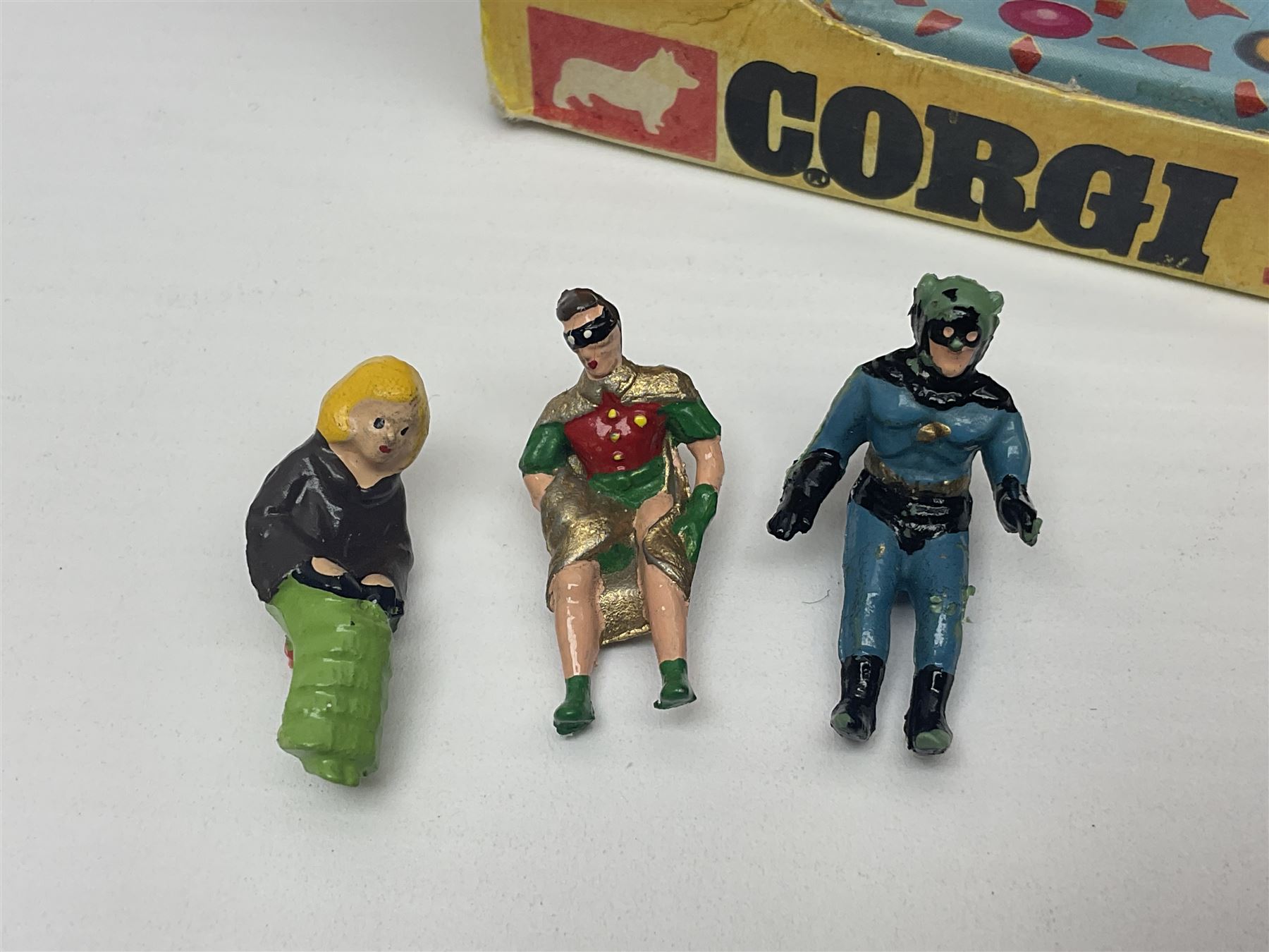 Corgi - The Magic Roundabout train no.851 in original box; with loose Batman, Robin and Lady Penelope figures from Corgi and Dinky vehicles