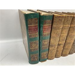 19th century and later leather bound books, to include Froissart, Sir John; Chronicles of England, France, Spain, Portugal, Scotland... two volumes London, 1812, Lyttleton, George: The History of England... two volumes London 1806, Clarke Adams; The Holy Bible, in six volumes, London 1836 and five other books 