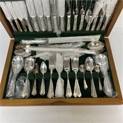 Sheffield plate canteen of cutlery for eight place settings 