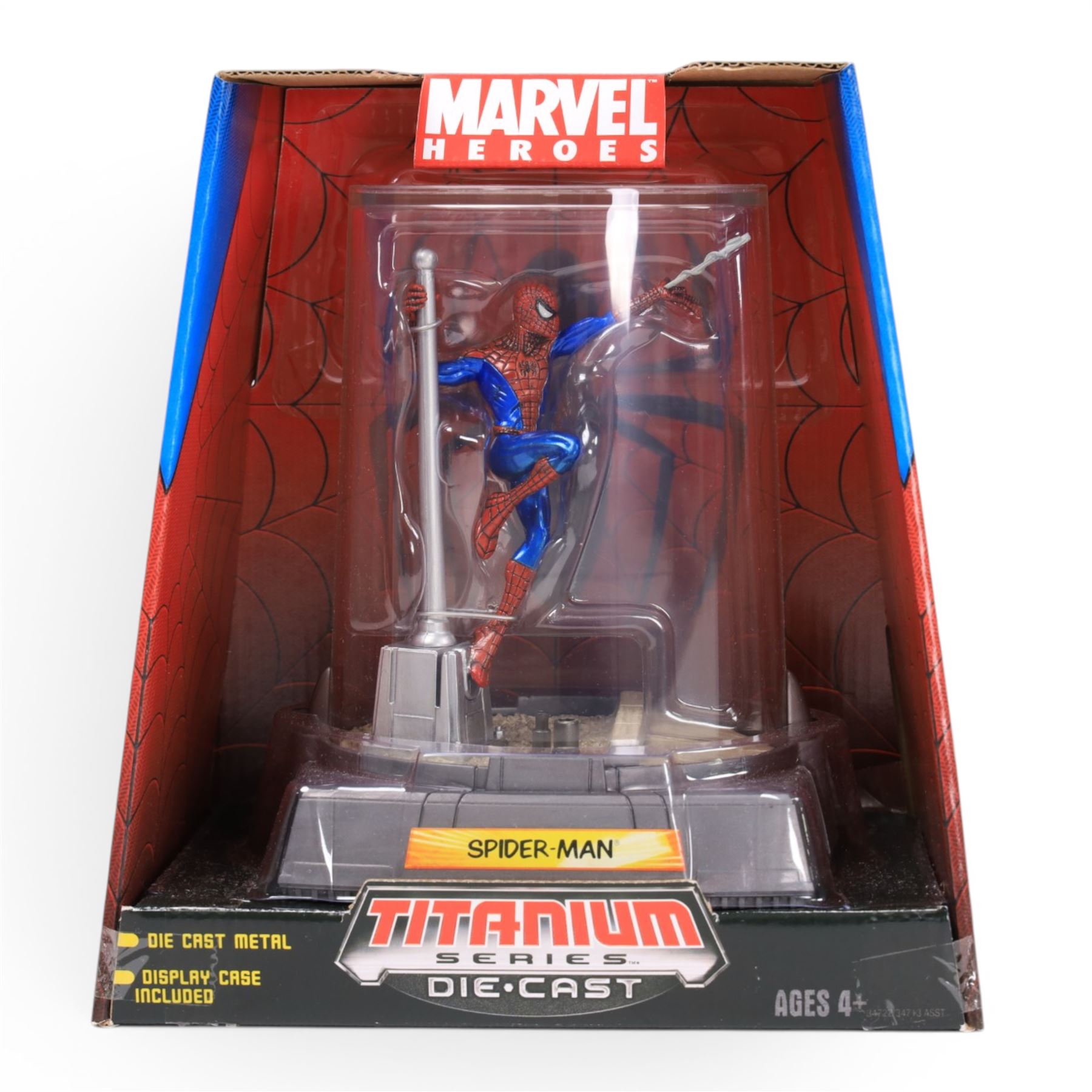 Marvel figures and models, comprising Gentle Giant Thor Collectible Mini Bust, Toy Biz Masterworks Marvel Legends 'The Battle For Gwen Stacey' model, Toy Biz 12 inch Collectors Edition Daredevil figurine, three Galoob Titanium Series Marvel Heroes figures, Funko Iron Man Bobble Head and a Museum Replicas Iron Man 2 Tony Stark's Heart Replica, all boxed
