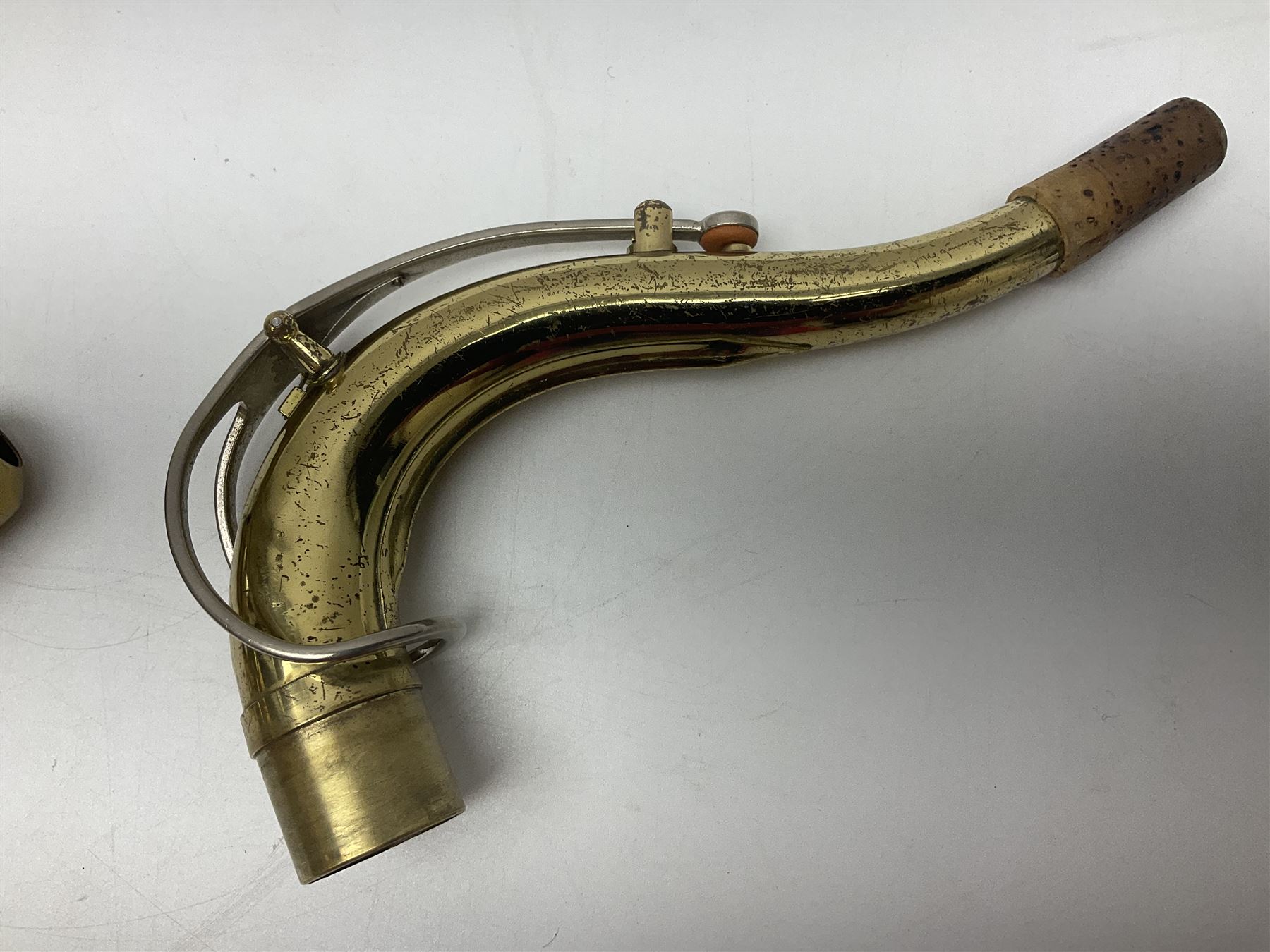 Czechoslovakian Corton tenor saxophone, probably 1970s/80s, serial no.132621; in fitted carrying case with crook and two mouthpieces