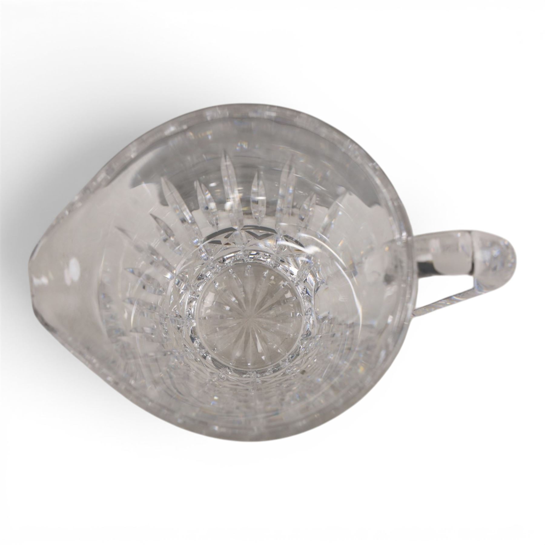 Set of twelve Waterford Crystal Kylemore pattern tumblers and matching jug, tumblers H13cm