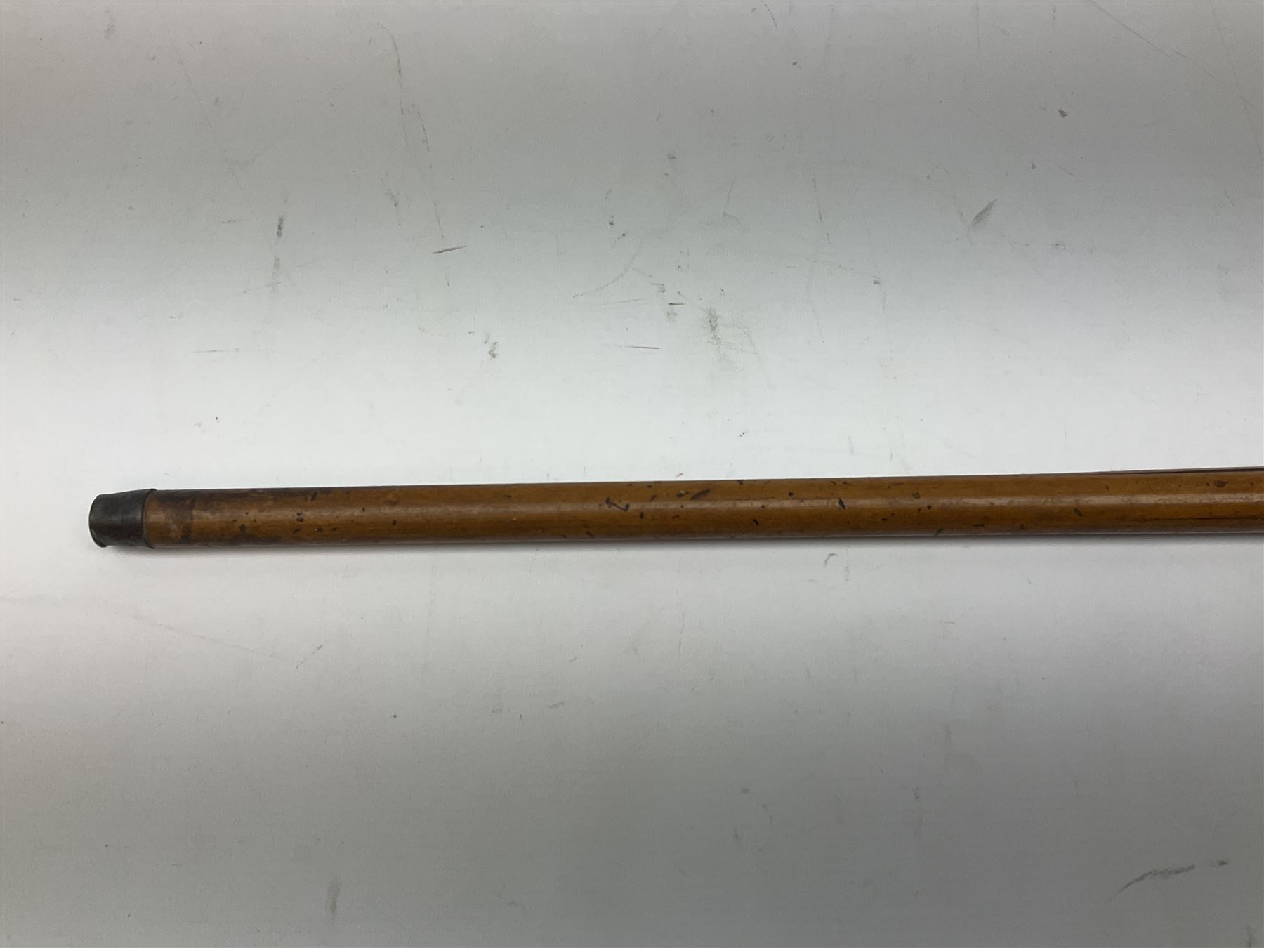 Late 19th/early 20th century sword stick/walking cane with 38cm fullered steel blade 85cm overall
