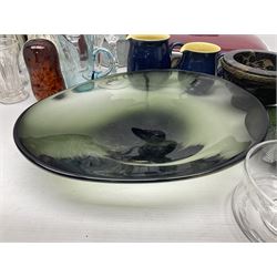 Denby coffee pot, together with Hornsea sugar shaker, glassware and other collectables 