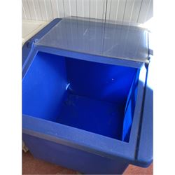 Two white and one blue plastic food ingredient storage bins (3) - THIS LOT IS TO BE COLLECTED BY APPOINTMENT FROM DUGGLEBY STORAGE, GREAT HILL, EASTFIELD, SCARBOROUGH, YO11 3TX