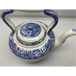 Spode Italian pattern large novelty teapot, H32cm  