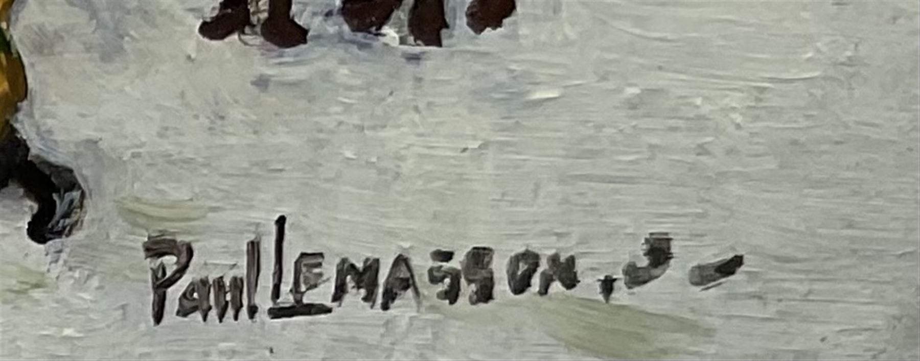 Paul Lemasson (French 1897-1971): Market Day, oil on board signed 21cm x 26cm