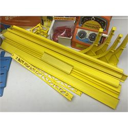 Matchbox Superfast track racing Set with Superbooster and two boxed SF-17 Slipstream Curves; together with five boxed Superfast models - 3d Monteverdi Hai, two 7d Hairy Hustler, 45c Ford Group 6 and 66d Mazda RX500; and quantity of unboxed and playworn other die-cast models