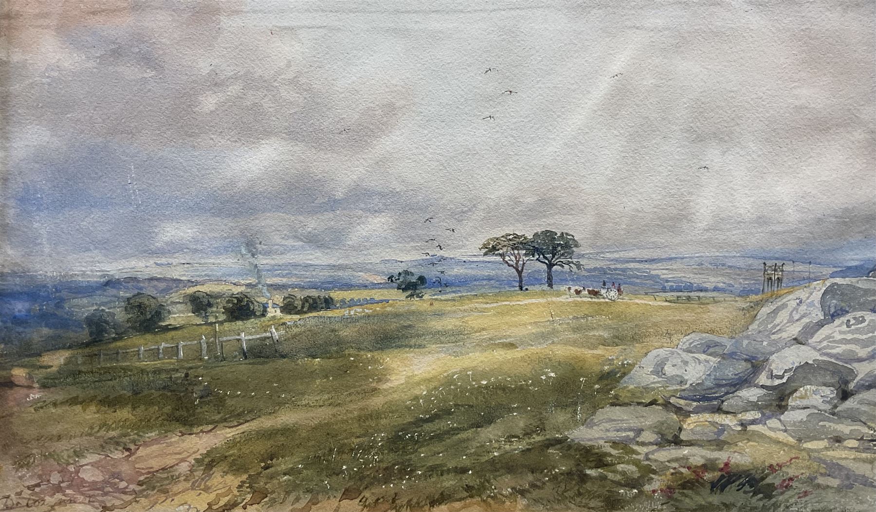David Cox Jr (British 1808-1885): 'Near Tunbridge Wells', watercolour signed, titled in a later hand on mount 26cm x 44cm (unframed) Notes: Christie's provenance verso.
