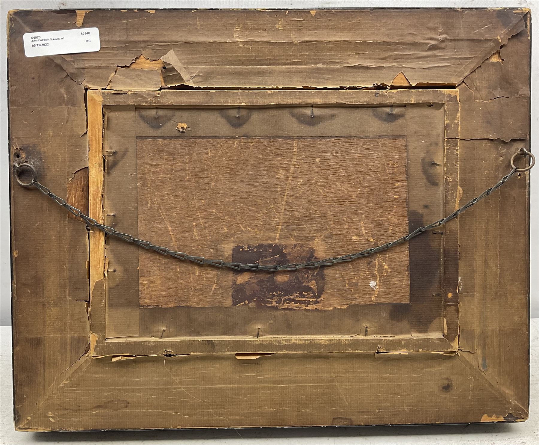 John Cuthbert Salmon (British 1844-1917): A Forest Glade, impasto oil on board signed 15cm x 23cm