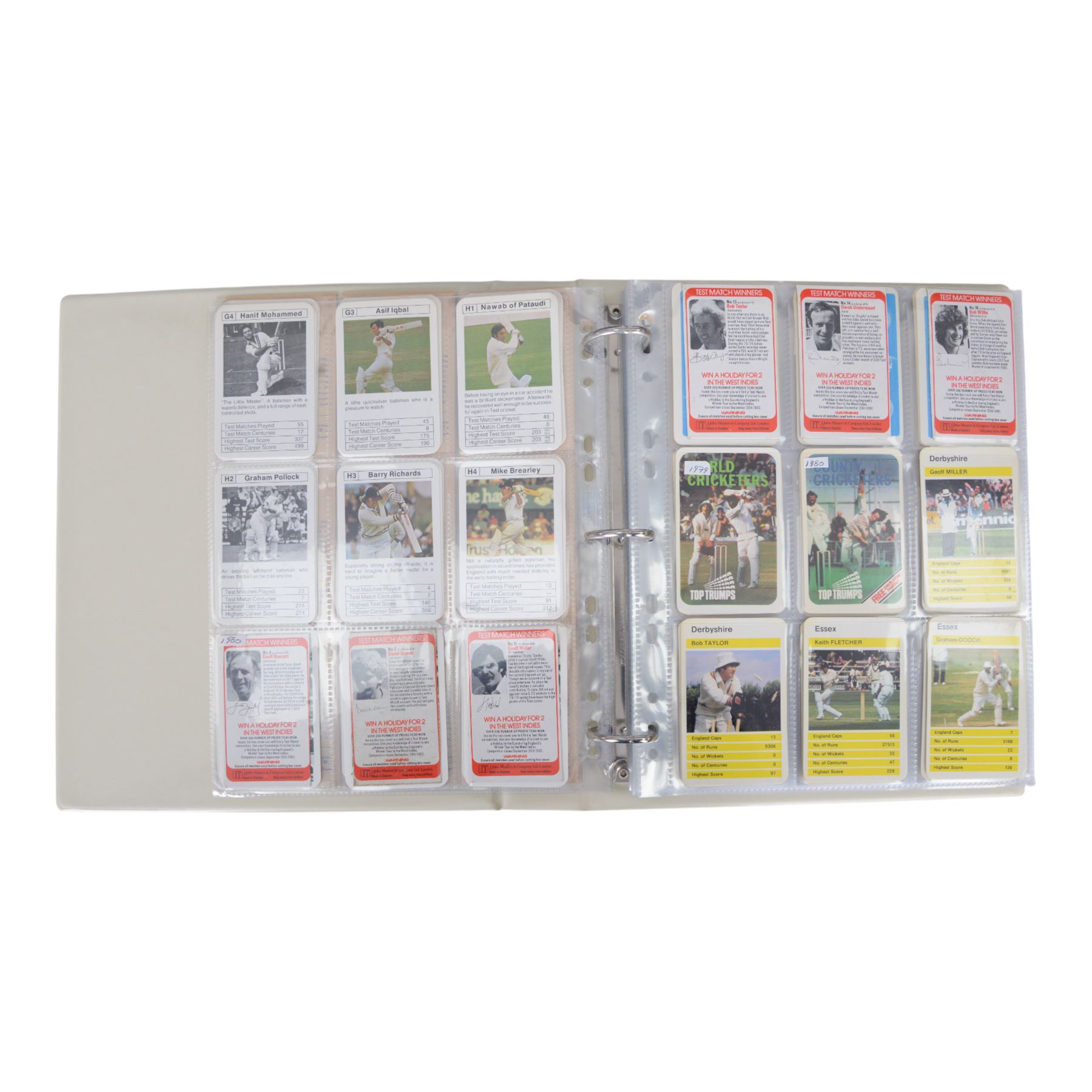 Collection of Edwardian and later Cricket related trading and cigarette cards, including complete set of fifty 1908 Will's Cigarettes Cards, fifteen 1922 The Boys Realm Famous Cricketers cards, part set of 1926 Players Cricketers Caricatures by RIP,  full set of sixteen 1958 Master Cricketing Series New Zealand, complete set of twenty five 1953 Mornflake Test Cricketers, etc, housed in three albums